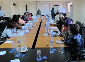 During the workshop "Engaging the media - a training programme for women in politics" on 4,5 December, 2014 in Abuja, Nigeria.