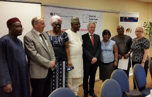 The German ambassador Michael Zenner during his visit at the roundtable discussion on free media in a free society.