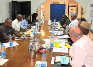 Participants of a roundtable discussion on civic education strategies for electorates gather on 9 September, 2014 in the office of Konrad-Adenauer-Foundation Nigeria.