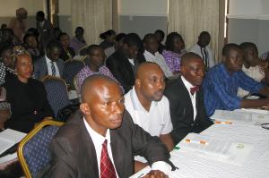 Teilnehmer des jährlichen Führungskräfte-Seminars des Centre-LSD am 26. April 2014 in Abuja.
