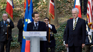 Rüttgers Rede zu Ehren von Abbé Franz Stock an der Seite von Sarkozy 2008