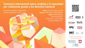 Afiche seminario violaciones graves a los DD.HH