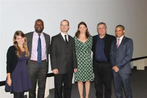 Megan Bybee (KAS/SAIIA Scholar), Ola Bello (SAIIA), Albert Geldenhuys (DIRCO), Kathryn Hoeflich (Cape Town Refugee Centre), Steve Mac Queen (Former Diplomat, Consultant), Anthony Sedwyn (DIRCO).