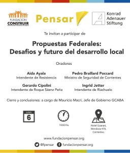 Einladung zum Seminar „Bundesvorschläge: Herausforderungen und Zukunft der lokalen Entwicklung“.