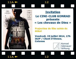 invitation au Ciné Club Konrad "Les Chevaux de Dieu"