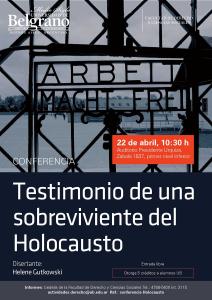 Flyer - Testimonio de una sobreviviente del Holocausto