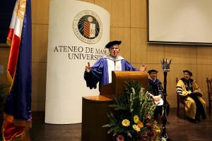 Dr Poettering gives a speech upon the conferment of his honarary Doctor of Humanities honoris causa