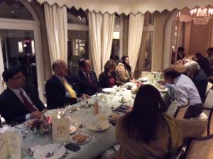 Main table at texpert dinner roundtable