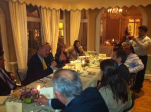 Senator Mushahid Sayed reacts to questions at the expert dinner roundtable