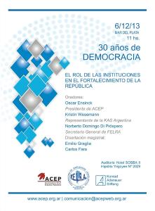 30 Jahre Demokratie: die Rolle der Institutionen bei der Stärkung der Republik