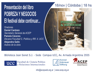 Einladung zur Buchvorstellung "Pobreza y Negocios"