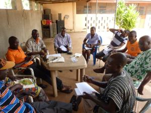 Group discussion at Workshop in Garu