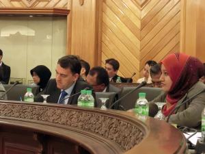 A view of the participants listening to Jacques Santer at the Institute of Diplomacy and Foreign Relations (IDFR) in Kuala Lumpur on 18 Sep 2013