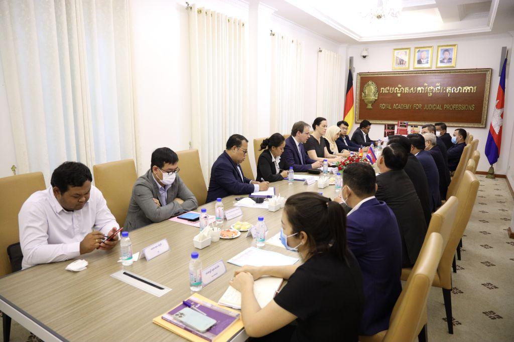 Representatives from KAS Rule of Law Program Asia and KAS Cambodia Office during a courtesy meeting with Cambodia’s Ministry of Justice and the Royal Academy for Judicial Professions