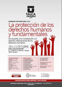 Afiche seminario Talca, 2013.