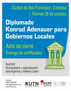 Flyer ACTO DE CIERRE DIPLOMADO KONRAD ADENAUER EN SAN FRANCISCO