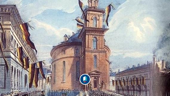 Der Einzug des Vorparlaments in die Paulskirche am 21. März 1848, Frankfurt am Main. Jean Ventadour (1822-1880)