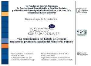 Diálogo KAS - Consolidación Estado de Derecho y Carrera Profesional MP (13 abril 2011)