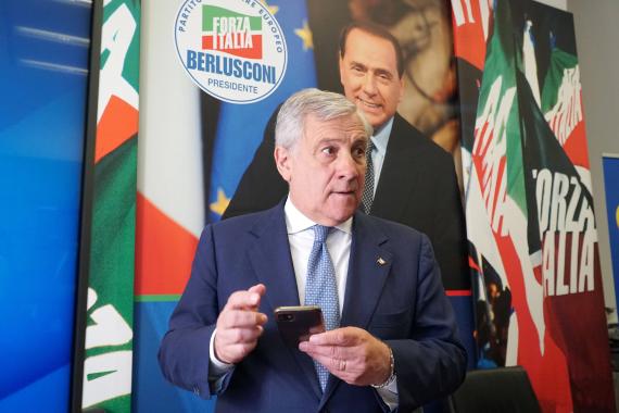 Der neue Vorsitzende von Forza Italia, Außenminister Antonio Tajani