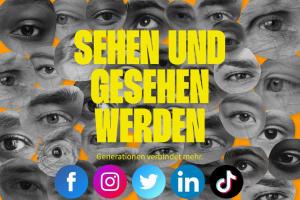 Generationen-Kampagne mit Social Media Icons