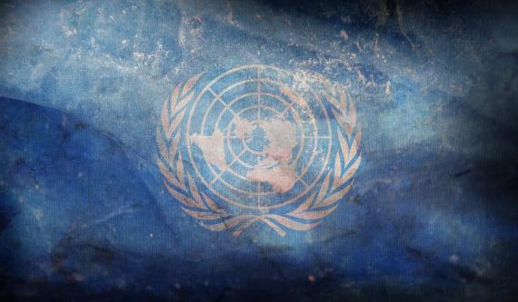 Retro-Flagge der Vereinten Nationen