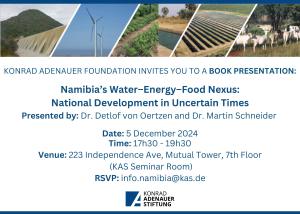 Invitation 24-12-05 Book Presentation Water Energy Food Nexus Namibia