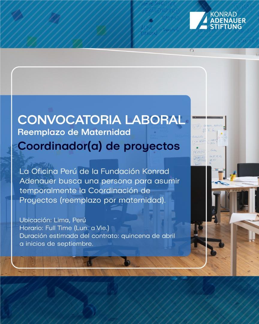 Convocatoria Coordinadora de Proyectos