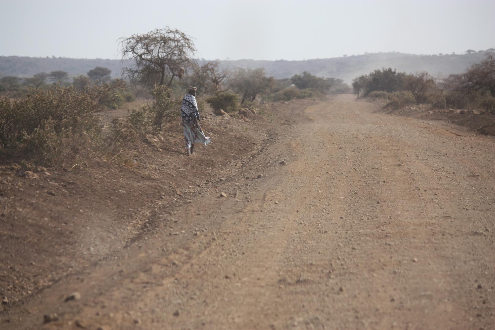 Dusty road in Northern Benin