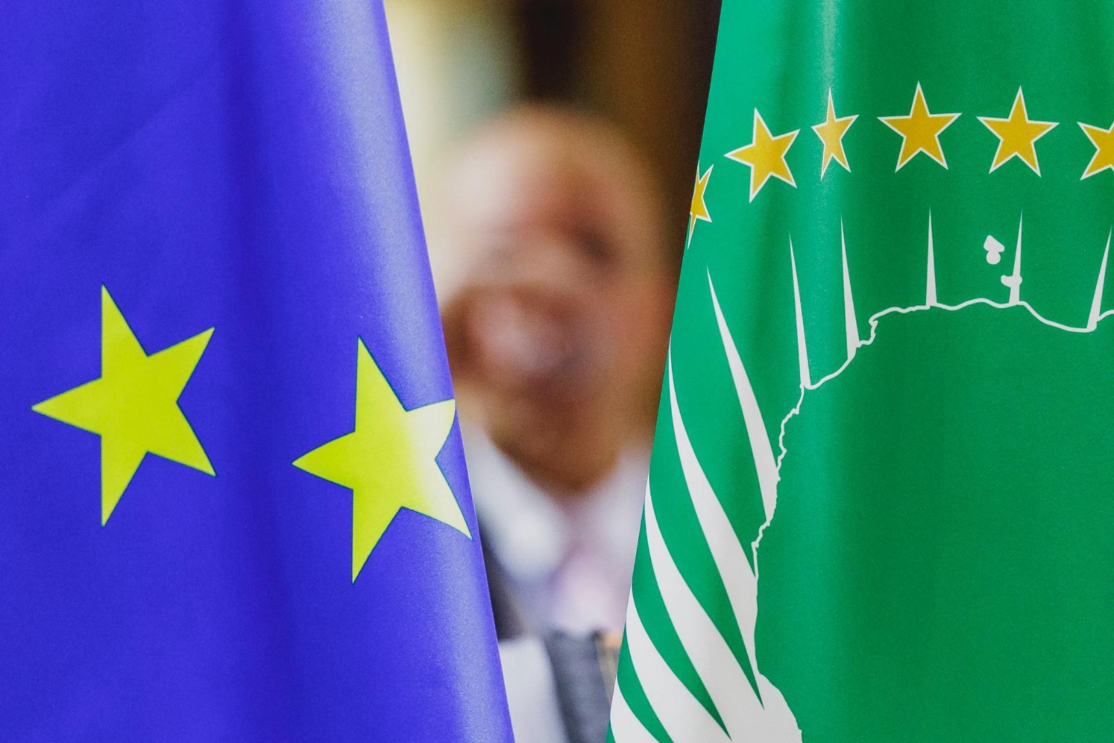 Flags of the European Union and the African Union