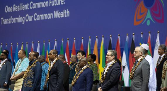 Premierminister Keir Starmer nimmt am Gipfeltreffen der Regierungschefs des Commonwealth in Apia, Samoa, teil.