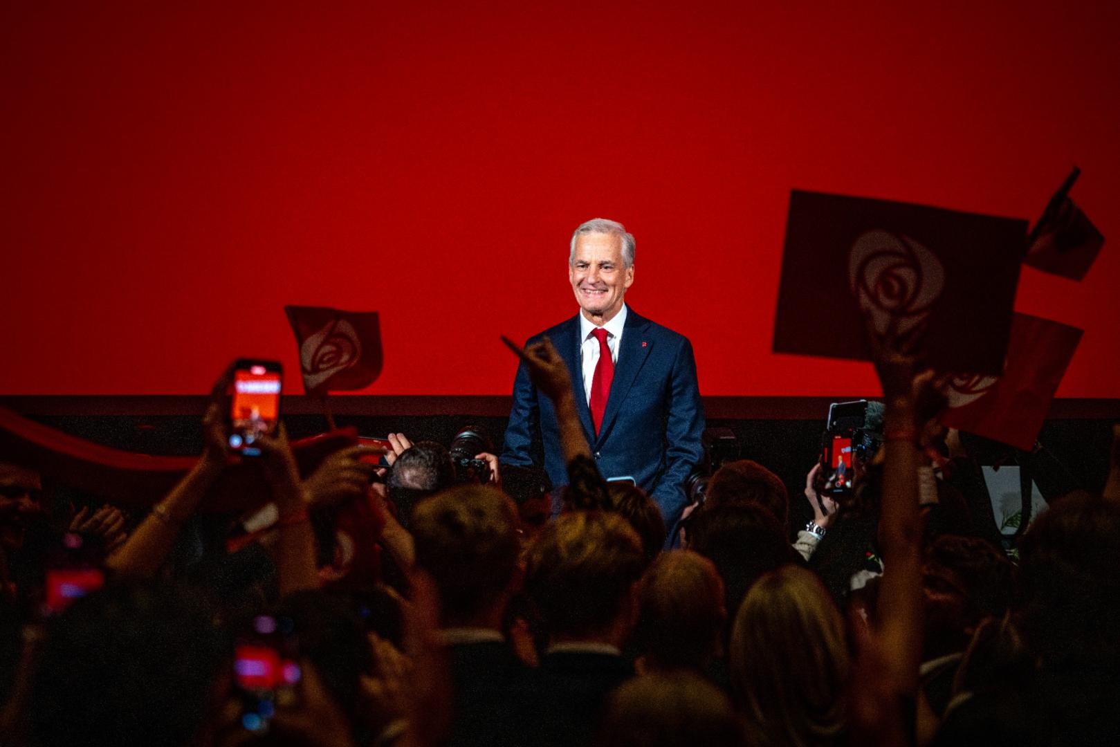 Jonas Gahr Store bei einer Parteiveranstaltung