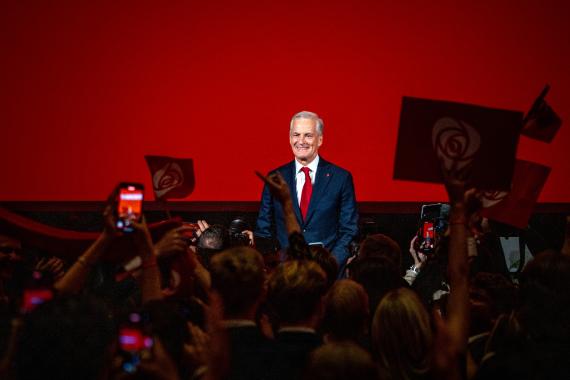 Jonas Gahr Store bei einer Parteiveranstaltung