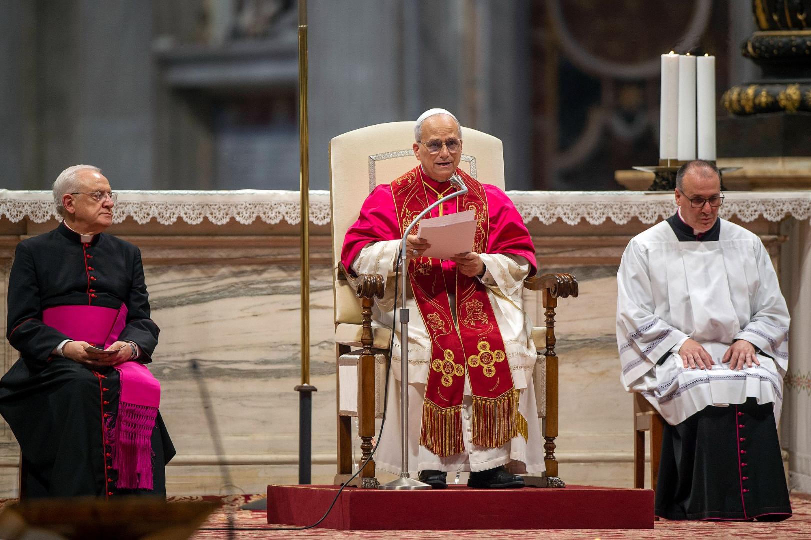 Papst Leo XIV bei der Messe