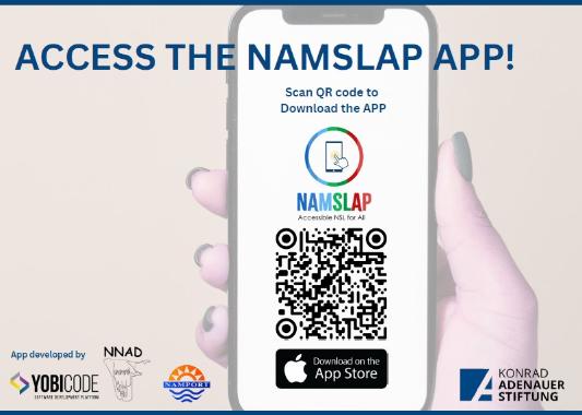 App Namibia Leader Launch of Namibian Sign Language App - Foundation Office Namibia and ...