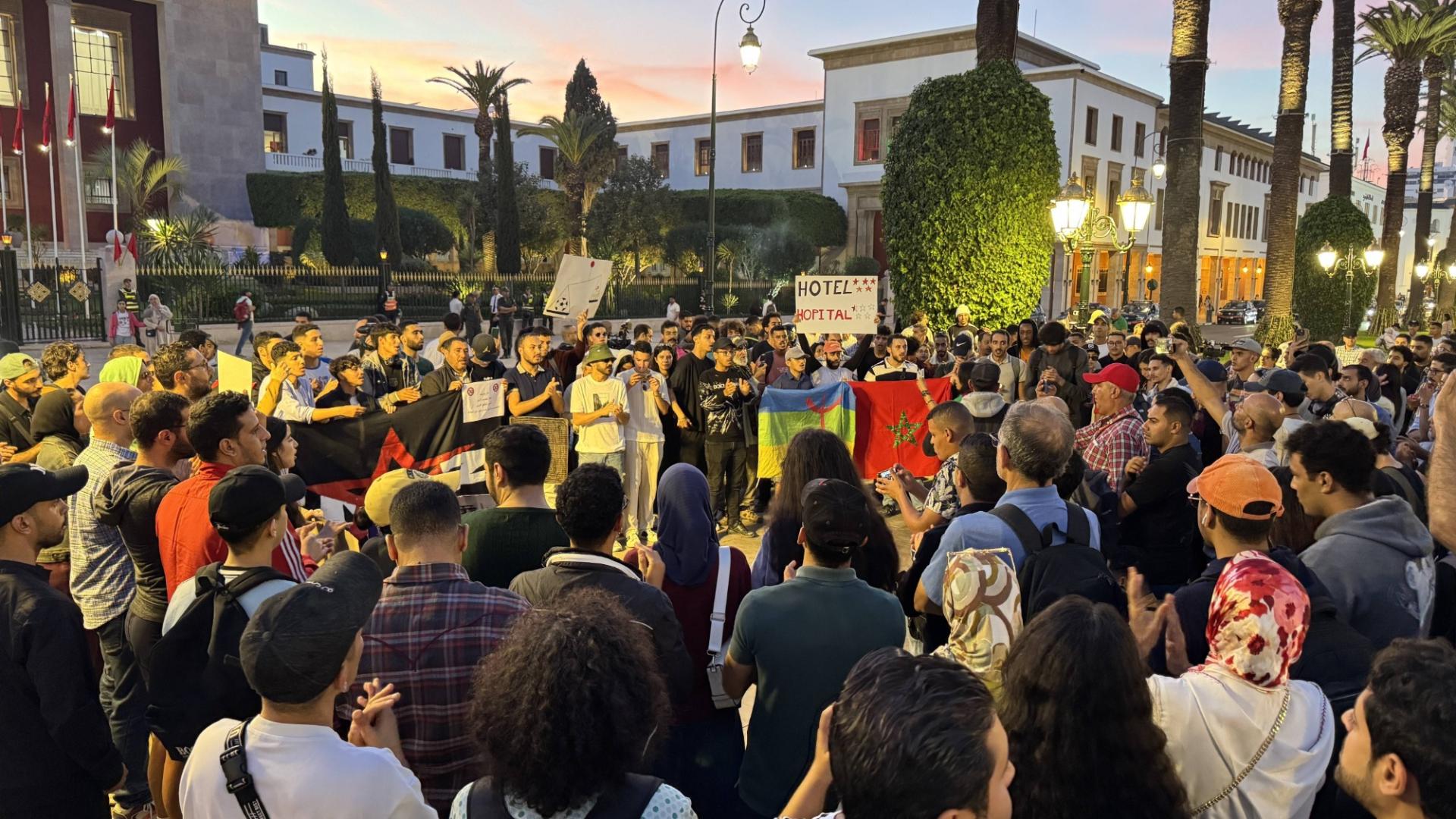 Protest von der Gen-Z in Marokko