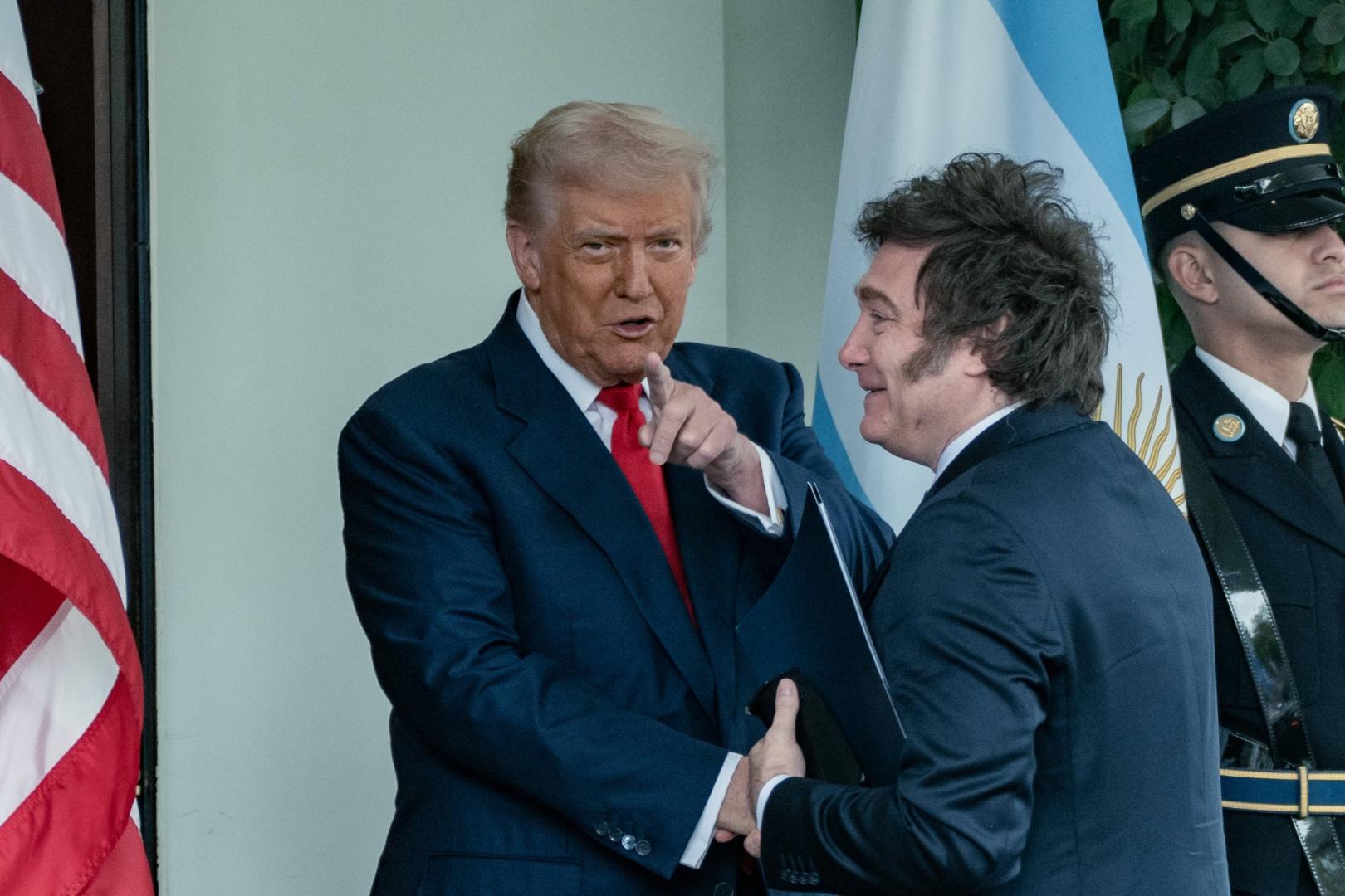 Präsident DONALD TRUMP empfängt den argentinischen Präsidenten JAVIER MILEI im Weißen Haus.