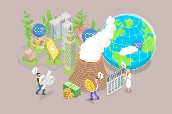 Illustration der Kohlenstoffsteuer