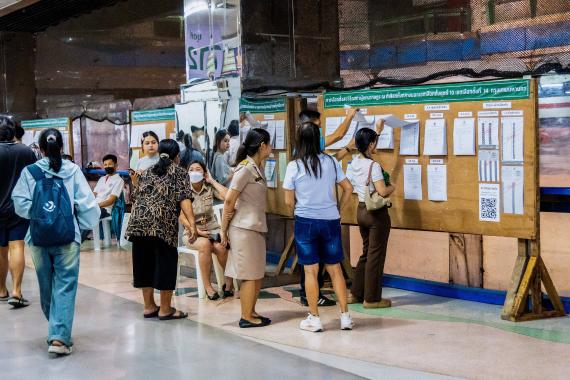Thailand_Voters and election officers