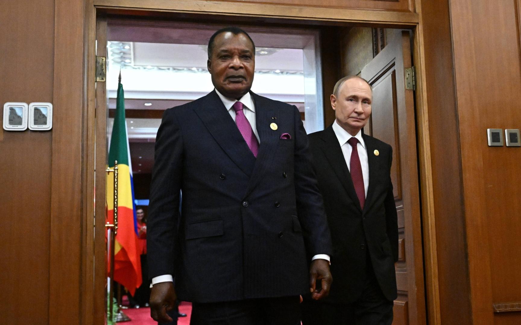 Der kongolesische Präsident Denis Sassou Nguesso und der russische Präsident Wladimir Putin.