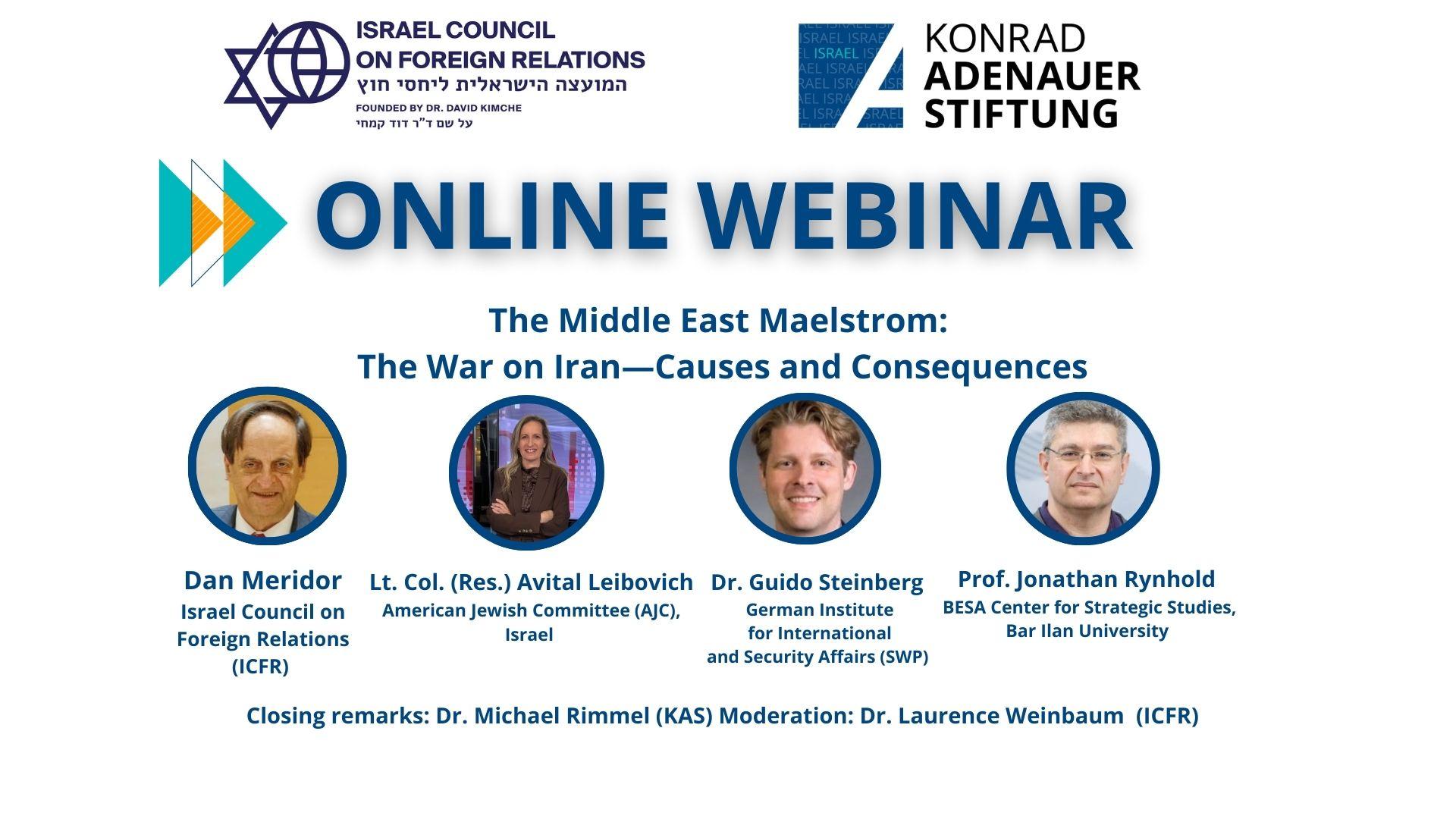 Webinar zu Israel-Iran Krieg