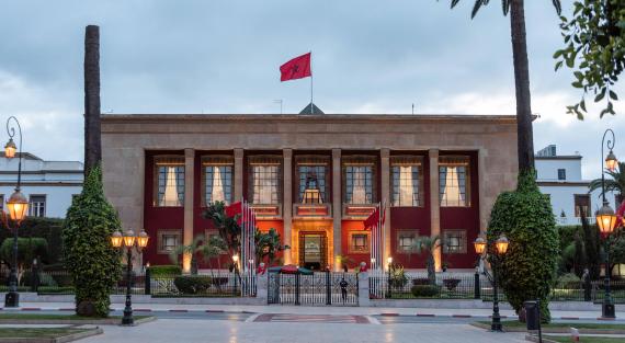 Das marokkanische Repräsentantenhaus im Zentrum von Rabat.