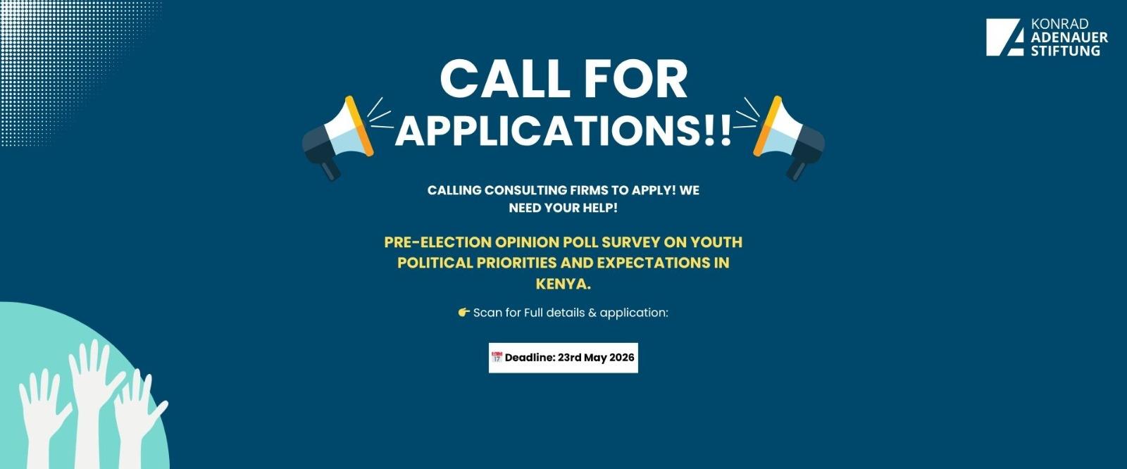 call for application banner