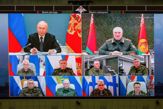 Russlands Präsident Wladimir Putin und der belarussische Präsident Alexander Lukaschenko