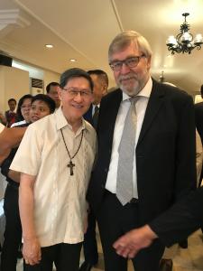 Prof. Dr. Stefan Jost with Manila Archbishop Luis Antonio Cardinal Tagle