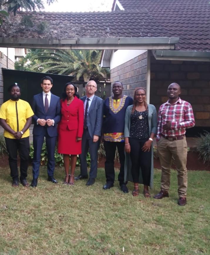 Dr. Ploss and Dr. Cernicky with Kenya's young politicians