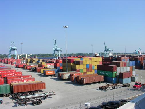 Shipping containers in Jacksonville, Florida