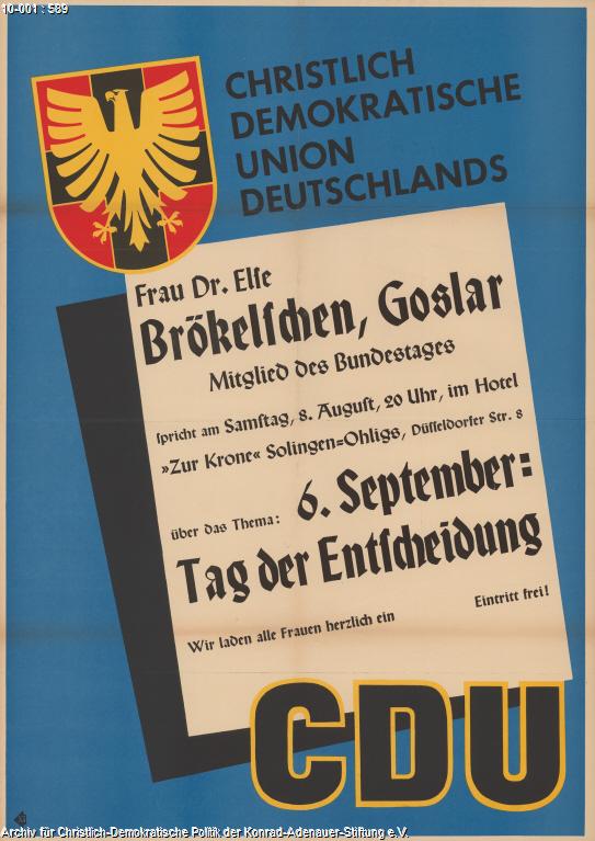 Else Brökelschen Bundestagswahl 1953