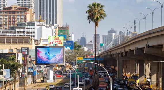 Strassenzene in Nairobi, Kenia.