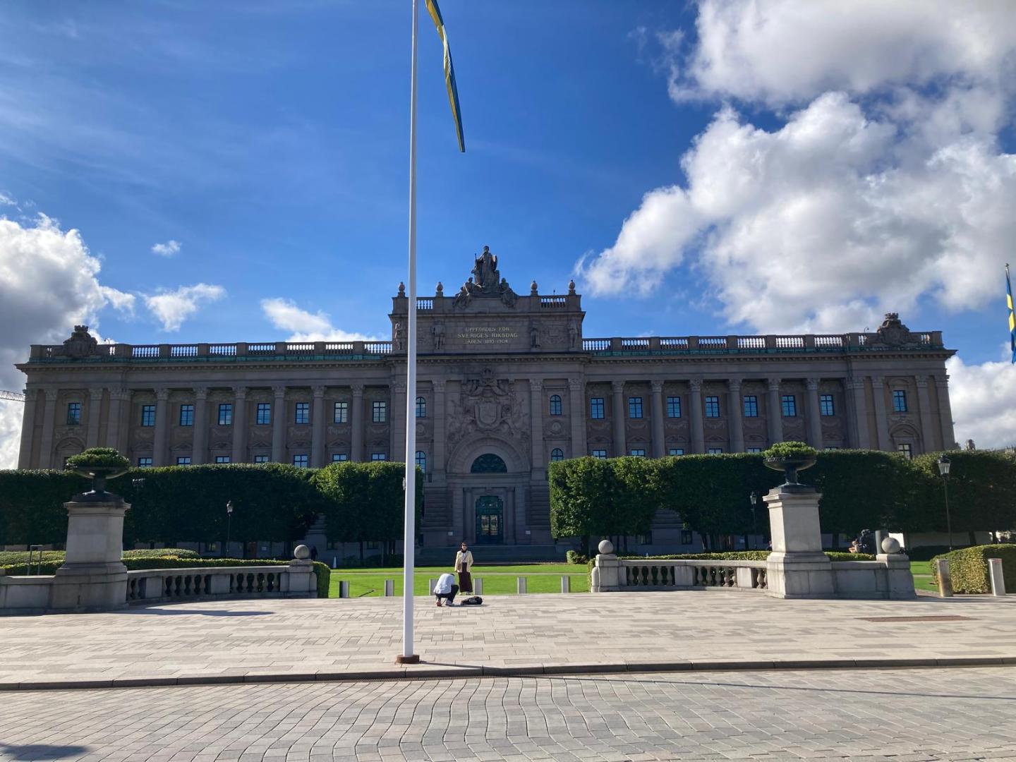 Das Gebäude des schwedischen Reichstags