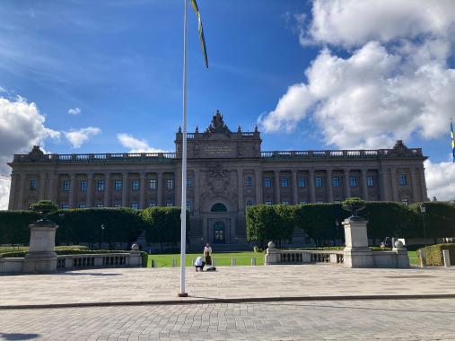 Das Gebäude des schwedischen Reichstags